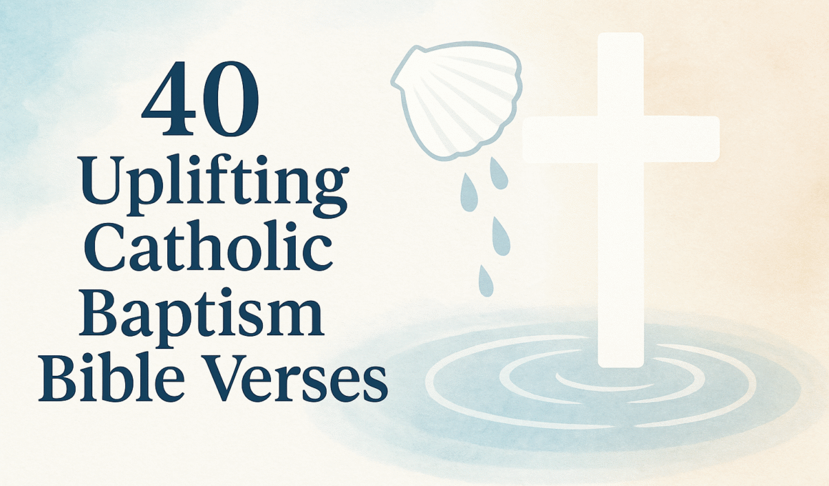 40 Uplifting Catholic Baptism Bible Verses 2026