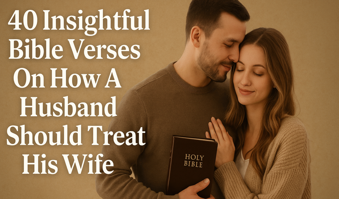 40 Insightful Bible Verses On How A Husband Should Treat His Wife 2026