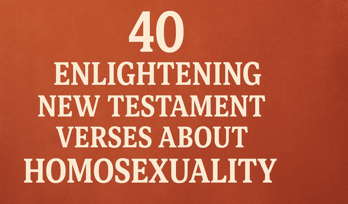 40 Enlightening New Testament Verses About Homosexuality 2026