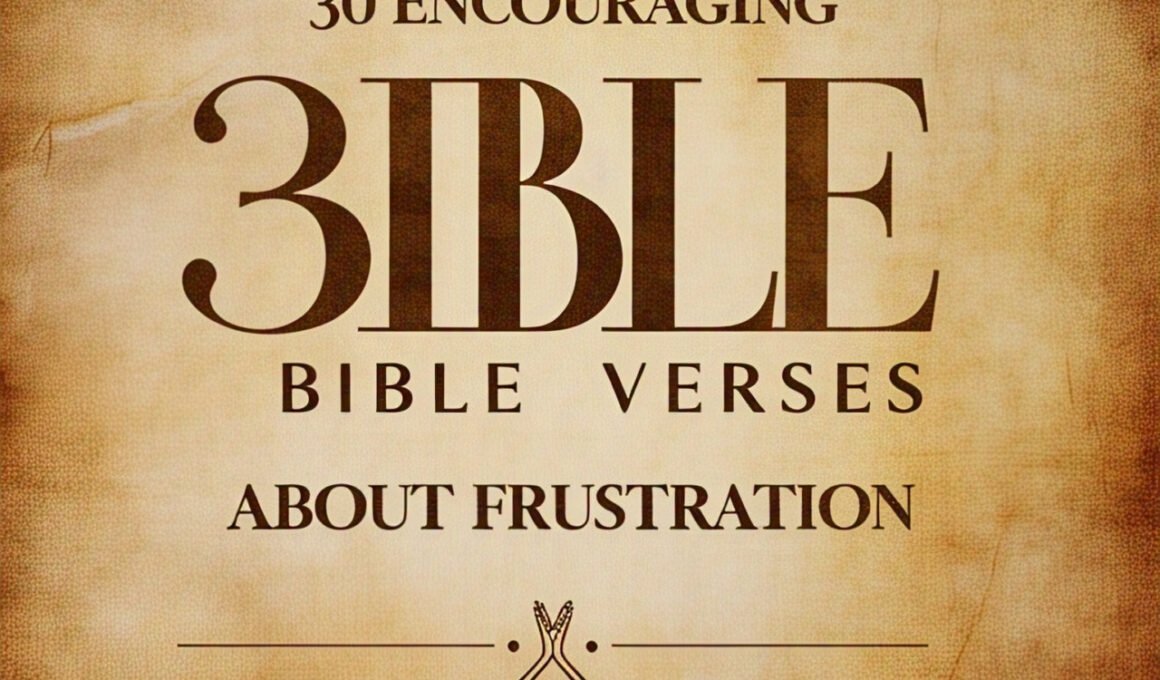 30 Encouraging Bible Verses About Frustration 2026