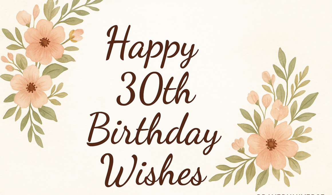 20+ Amazing Happy 30th Birthday Wishes 2026