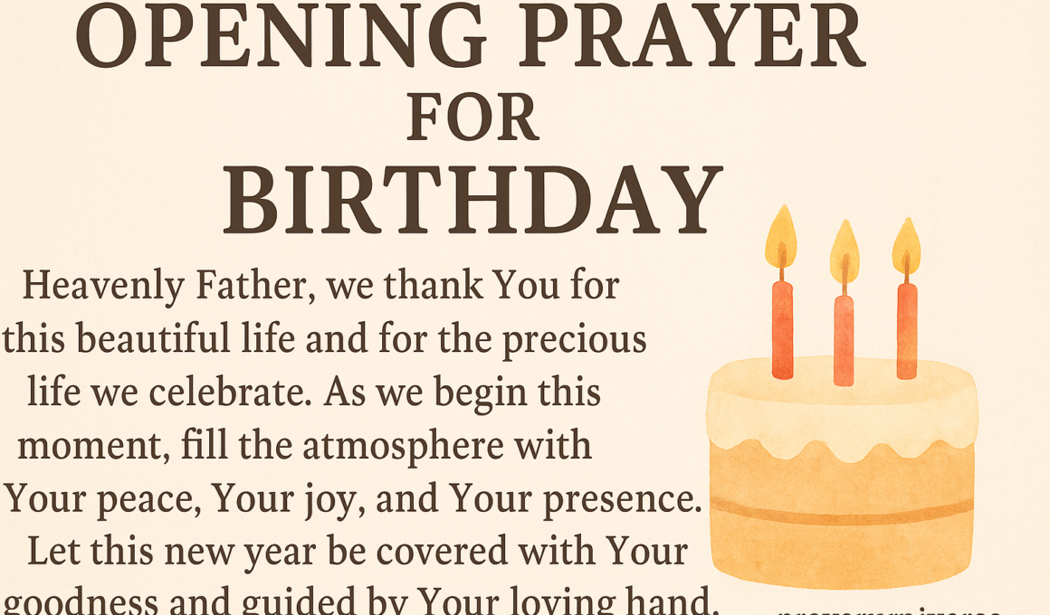 20+ Amazing Opening Prayer for Birthday 2026